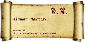 Wimmer Martin névjegykártya